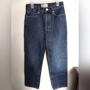 LIKE NEW Everlane Rigid 90's Way High Jean in Rich Indigo size 24 100% Cotton